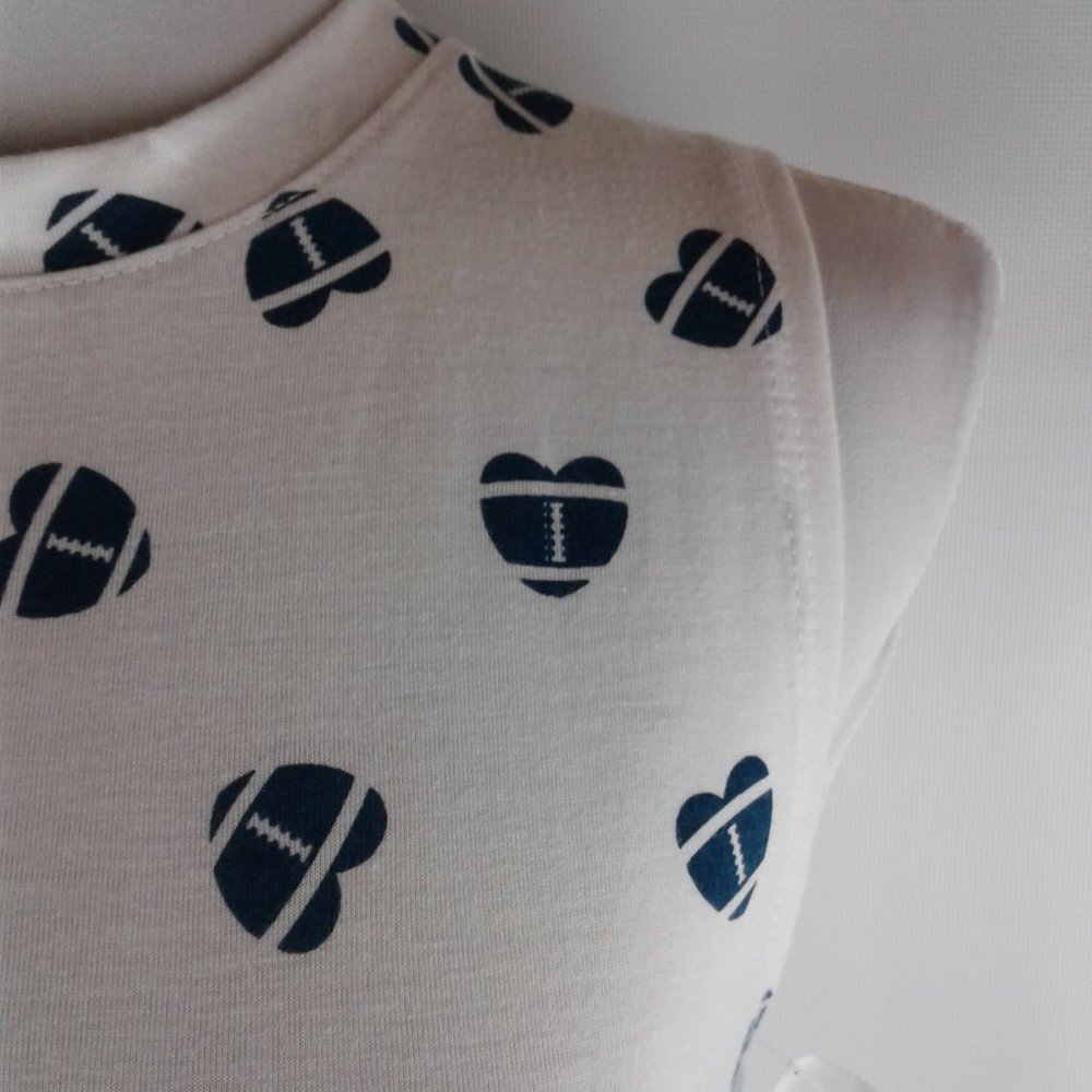NWT Modern Lux Football Heart Sleeveless Top